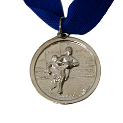 MEDAL RUGBY SILVER 38MM