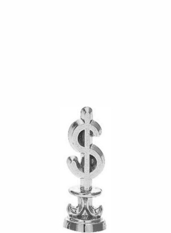 DOLLAR FIGURE SILVER 60mm