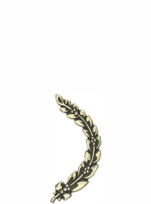 TRIM WREATH RIGHT BLACK/GOLD 75mm